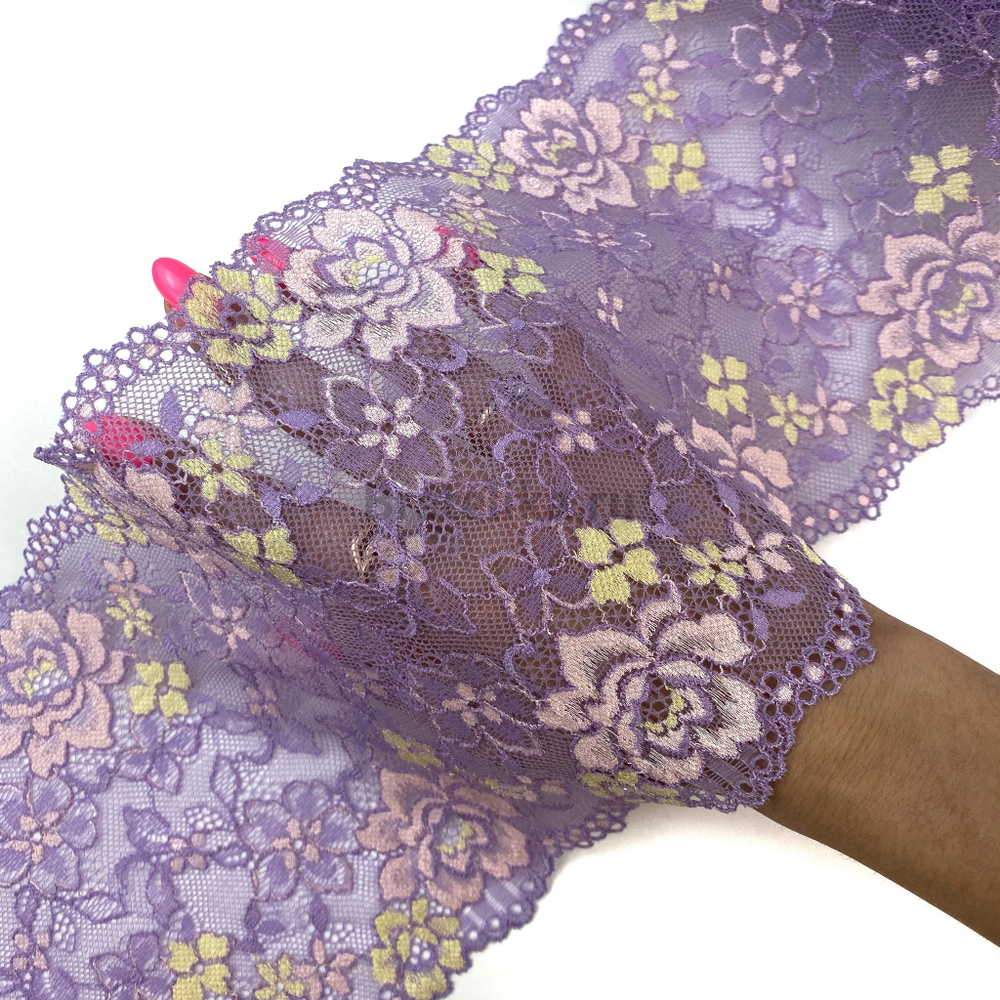 Кружево эластичное лаванда 16,5 см