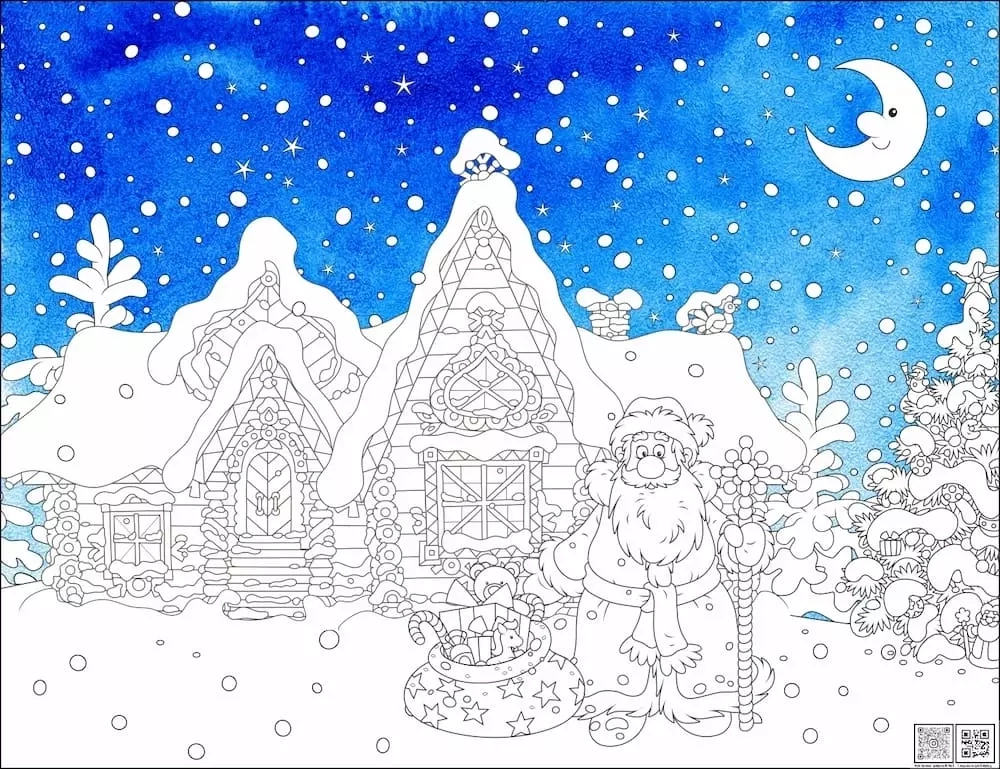 Цифровое панно ID Wall Раскраска в цвете "Новогодняя сказка"