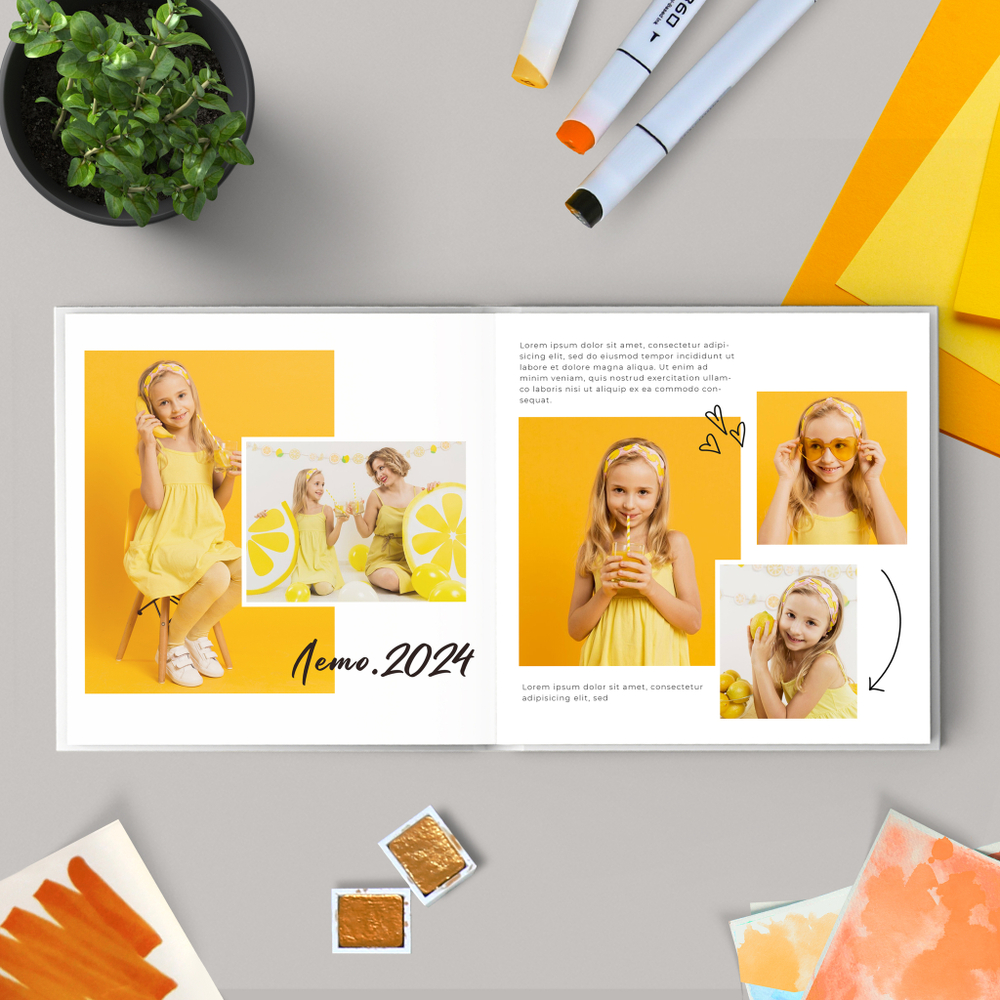 PSD-Шаблон фотокниги "Lemon"