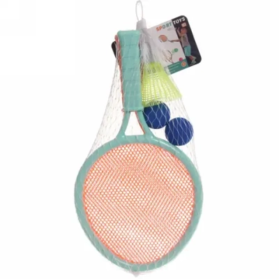 Теннис пляжный в наборе 818С: 2 ракетки 35*18 см, 2 шарика, волан