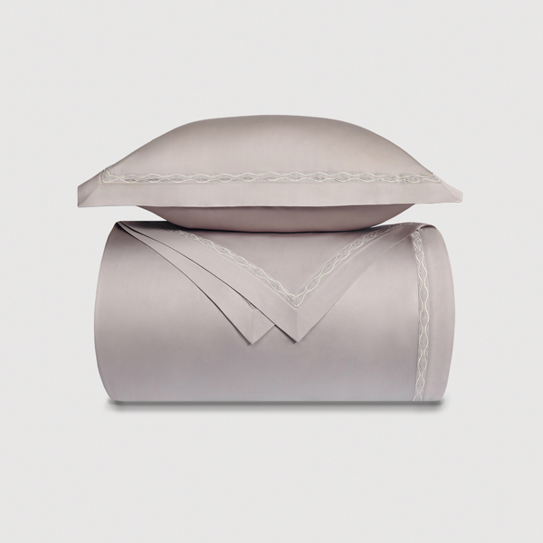 Постельное белье 2 спальное евро Сlaire&Caroll Le Fleur серый