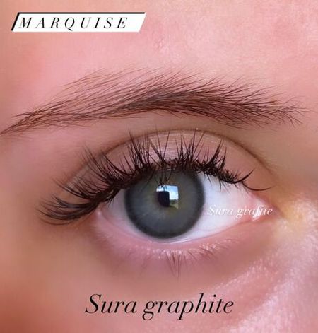 Темно-серые линзы с окантовкой на 12 месяцев Marquise sura grafite/Линзы в стиле Acuvue define