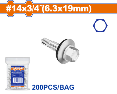 Шестигранный винт с резиновой шайбой