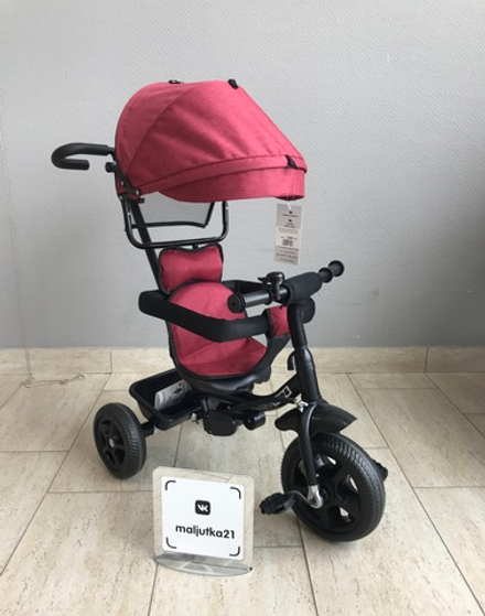 Велосипед 3-х колесный ROCKET КРАСНЫЙ 658 колеса EVA, звонок, подставка для ног, корзина, козы