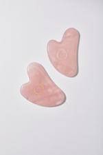 Гуаша из розового кварца сердечко