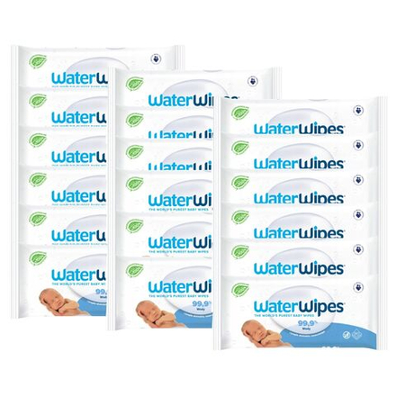 Детские салфетки для младенцев WaterWipes BIO БИОРАЗЛАГАЕМАЯ ВЕРСИЯ!1080 шт (18 упаковок по 60 штук) 5905669053532