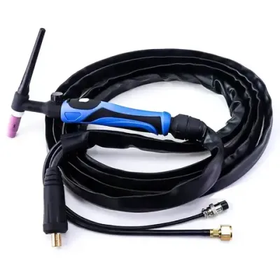 Горелка TIG WP-18FXV, 8м, кнопка, гибкая (вод.охл.)