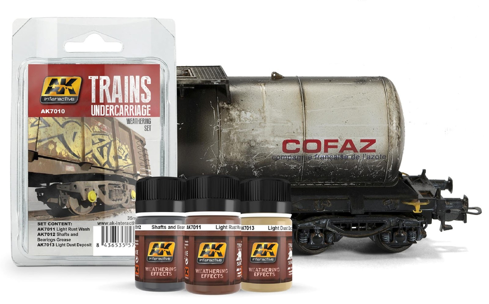 Набор красок AK interactive Trains Undercarriage Weathering set