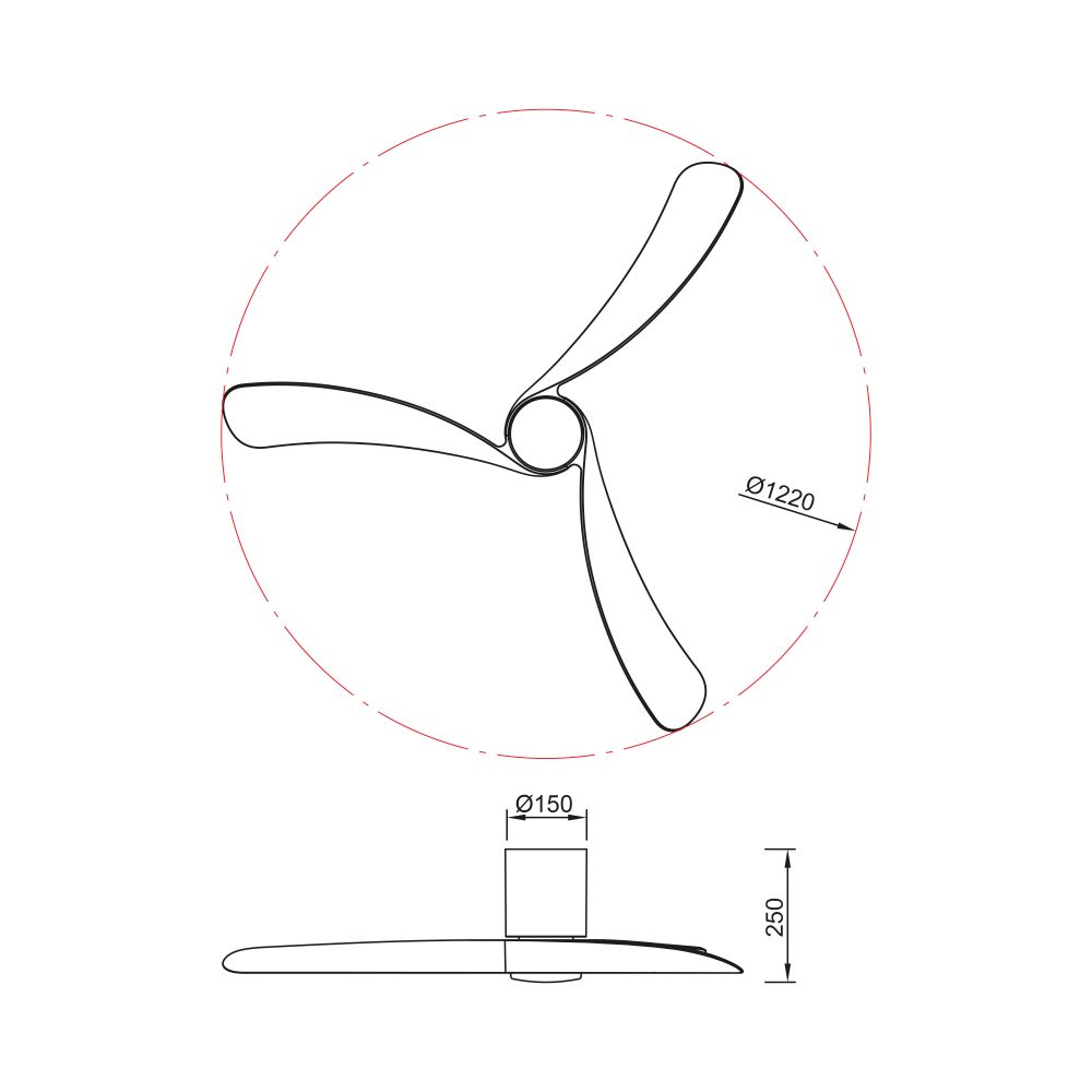 9047 Люстра-вентилятор NEMO M
