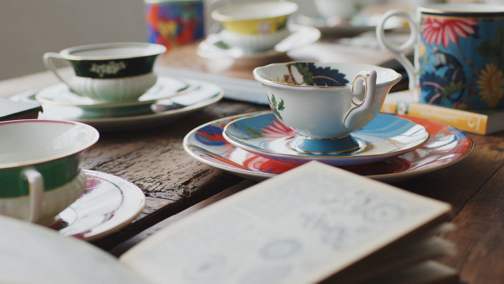 Wedgwood Чайная чашка Wonderlust 140 мл с блюдцем Сапфировый сад