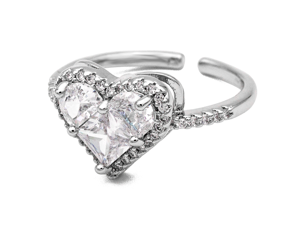 Кольцо "Сердце. Crystal" 12мм