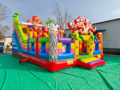 Коммерческий надувной батут «Тигриная страна 6», 10*6*5,5 м