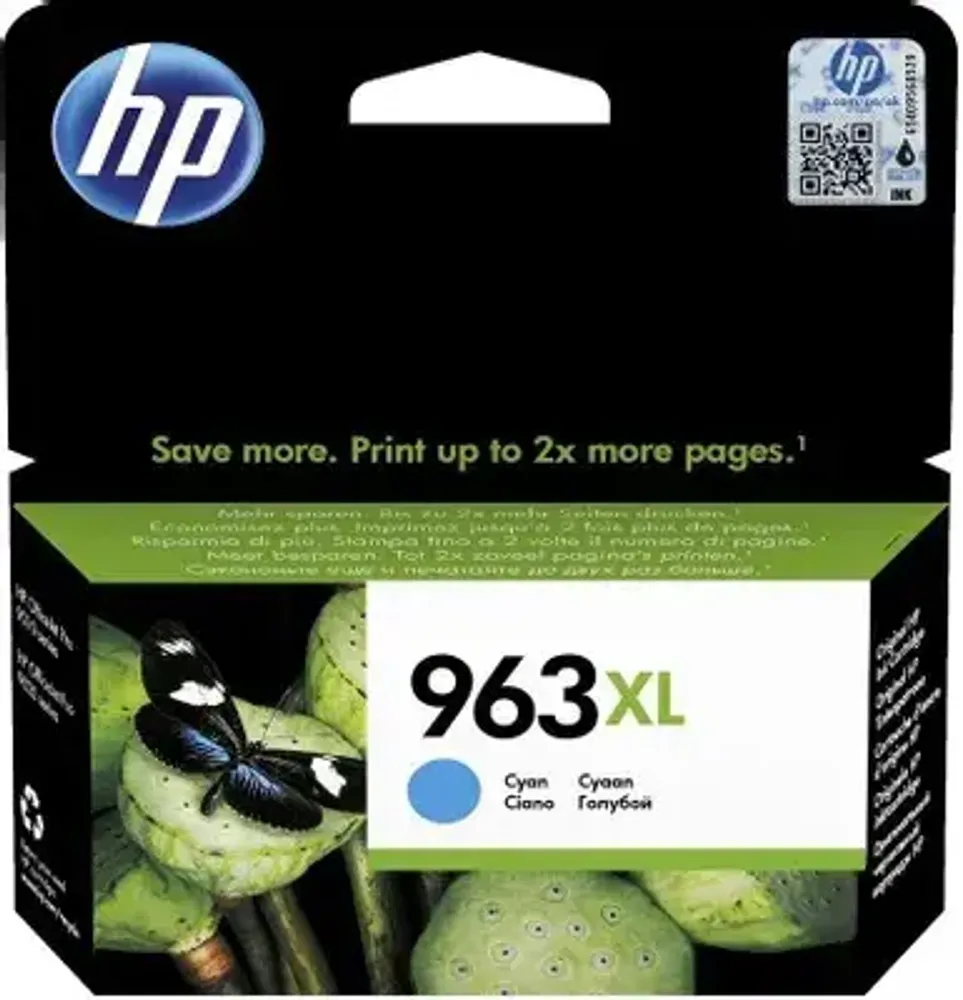 Картридж HP 963XL 3JA27AE струйный голубой увеличенной ёмкости (1600 стр)