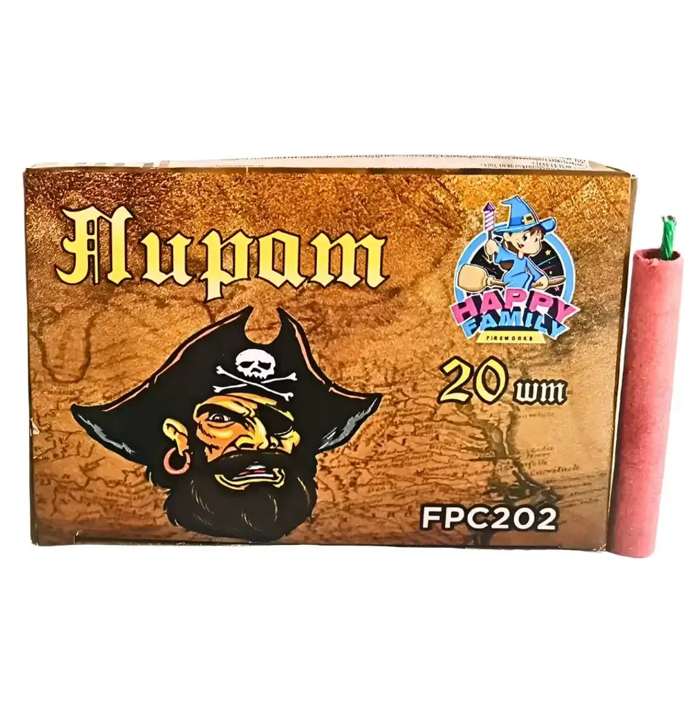 FPC202 Пират: Фитильные петарды-двадцатки от Фаворит Пиро Групп, 20 штук, Беларусь.