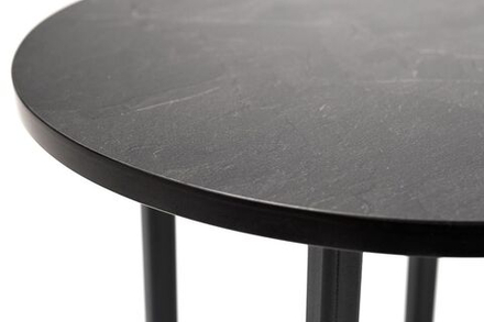 "Кипр" интерьерный стол из HPL круглый Ø30 H40, цвет "серый гранит"