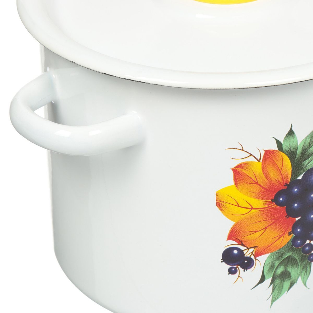 Набор эмалированной посуды 4 пр, кастрюли 3.5,5.5 л, Сиб товары, Смородина 20, N20B23