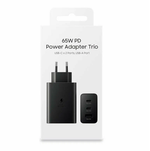 Быстрое зарядное устройство для смартфонов Iphone и Android на 3 порта 65w, черный