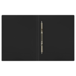 Папка А4 с пружинным скоросшивателем 14мм, 500мкм, пластик, черная (Стамм)