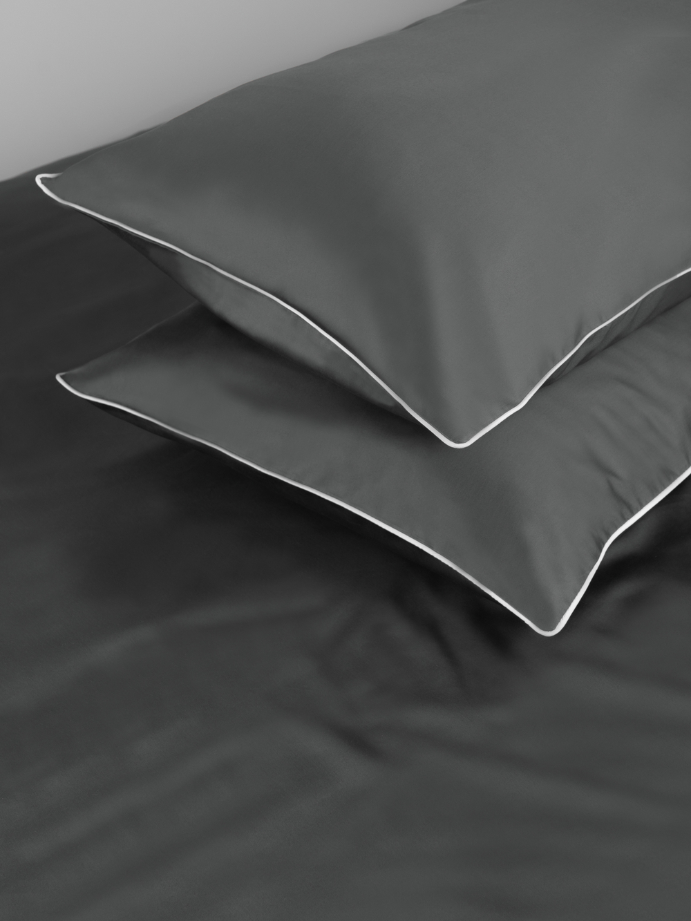 MOON Комплект постельного белья, сатин тёмно-серый