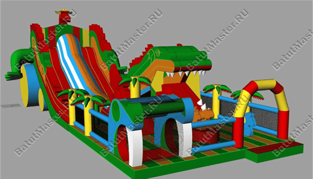 Большая и высокая горка "Змей Горыныч 3" 17*11*9 м