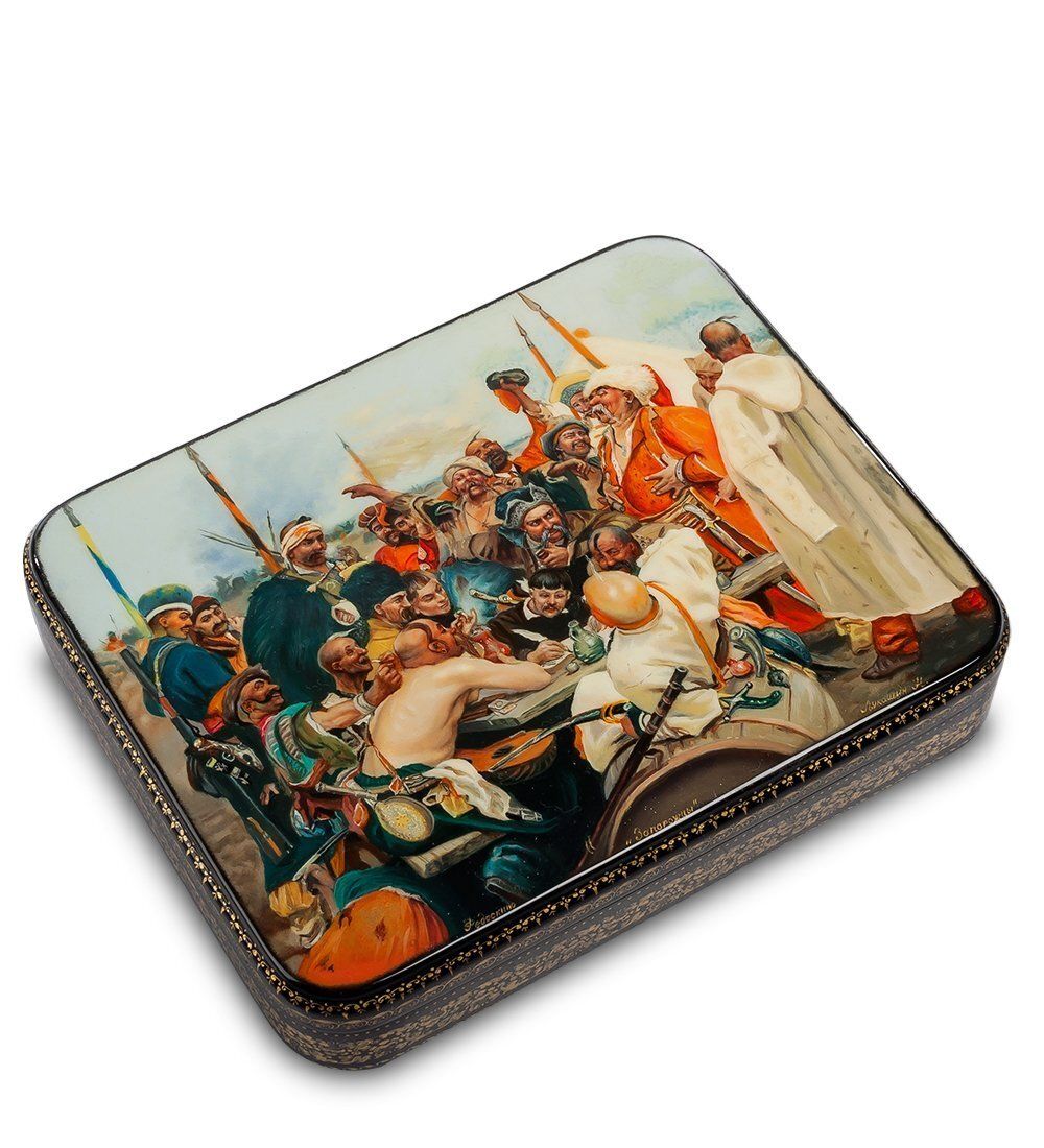 Народные промыслы ШК-35/14 Шкатулка «Запорожцы» исп. Лукашин Н.