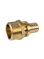 Муфта аксиальная, латунь, наружная резьба,20х3/4", желтый, RTP (200/10)