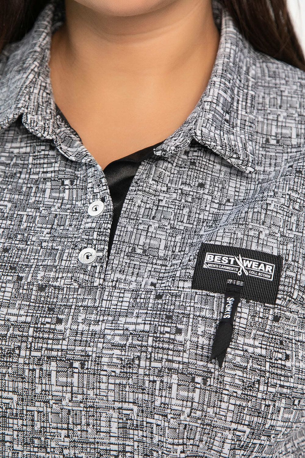 Блуза Лариса (серая) Б14312-18М LT Collection (Акция)