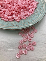 Пуговицы на прокол розовые с окантовкой