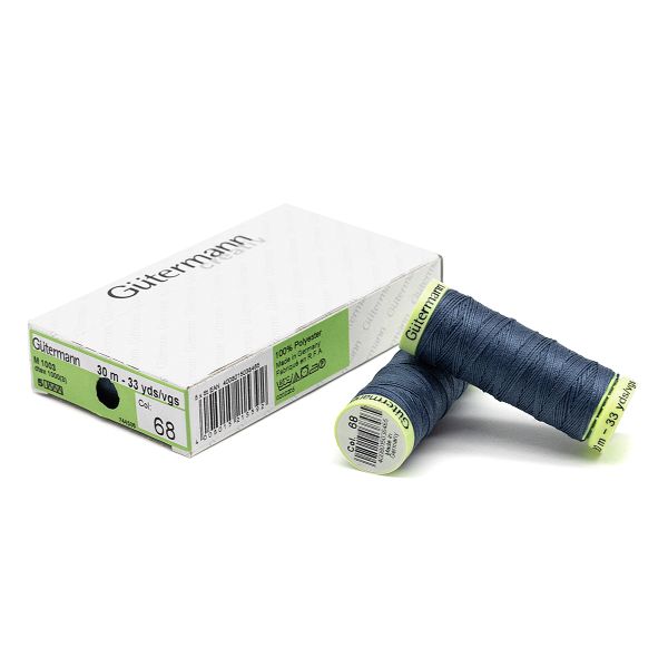 Нитки отделочные Gutermann Top Stitch 30 (30 метров), 5 кат. | 068 серо-синий