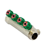 Коллектор TIEMME 1x1/2 на 4 вых с вентилями