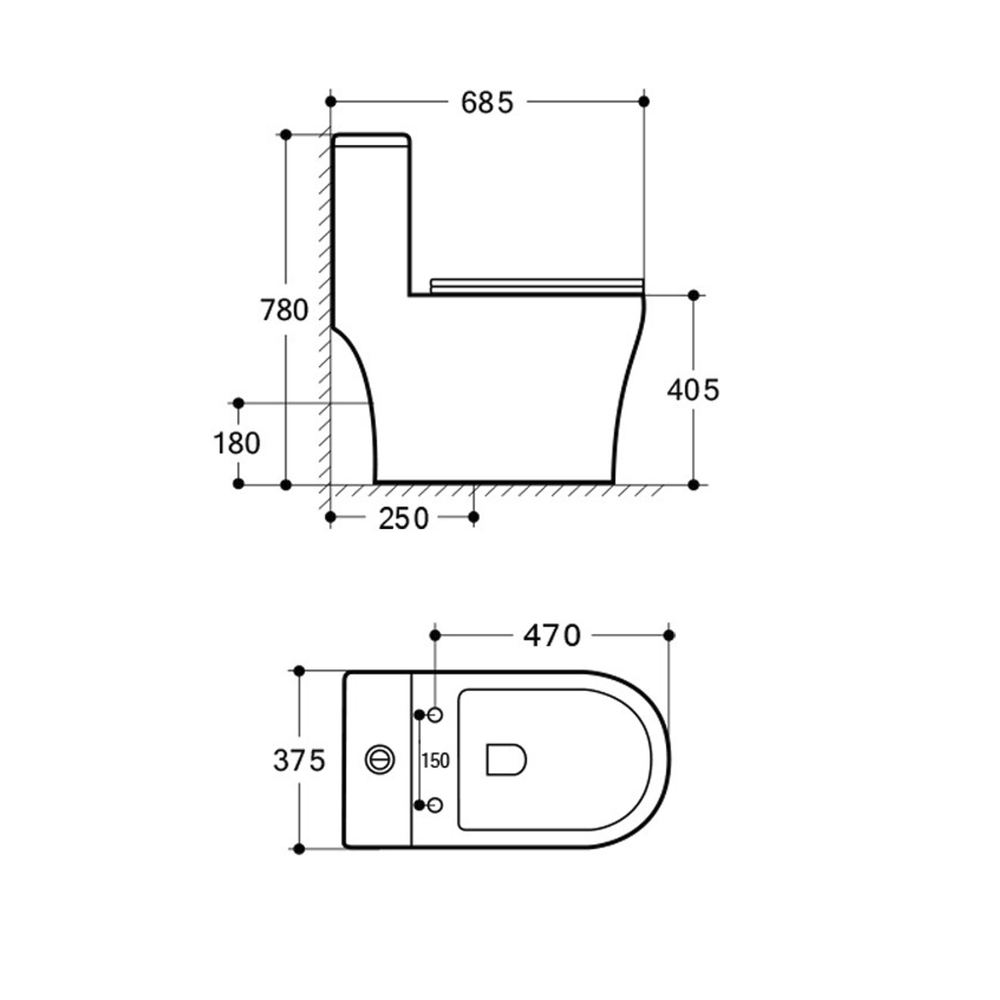 Унитаз-моноблок безободковый WAVE ГАЛОП/STEED Торнадо 1.0,гор,ниж,2-кн.арм,сид.дюро,м/л,быстр