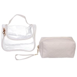 Косметички 2шт «ФРАТЕЛЛИ», цвет цвет молочный, 21*12*15см (лейбл Ultramarin)