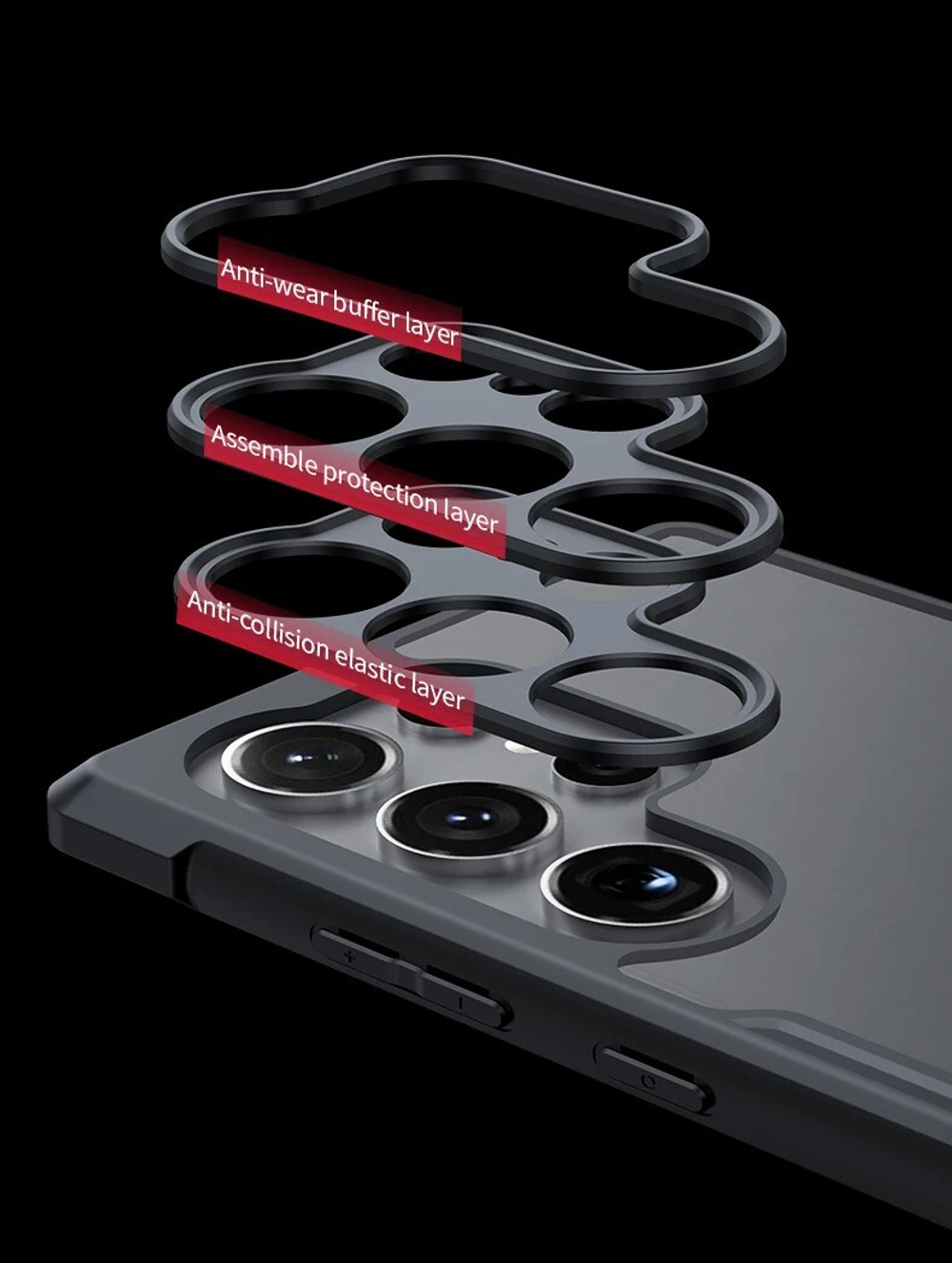 Чехол на Samsung Galaxy S24 Ultra противоударный с усиленными углами XUNDD