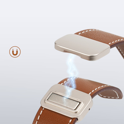 Ремешок из натуральной кожи коричневого цвета от Dux Ducis для смарт часов Apple Watch 42, 44, 45, 46, 49мм, серия YA Series