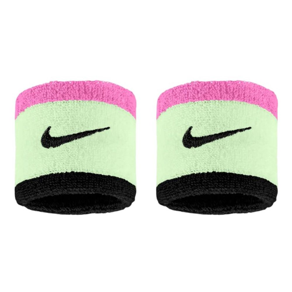 Напульсник теннисный Nike Swoosh Classic Wristband 2P - pink/lime/black