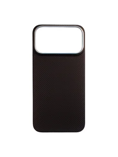 Карбоновый чехол для IPhone 17 Pro MAX with MagSafe черный квадрат (Black)