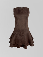 Комбинезон Agdali Brand 049 однотонный замшевый с пышной юбкой