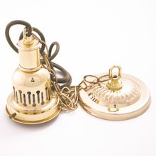 Лампа на один плафон «Elegance» (золотистая чашка, золотистый плафон D35см)