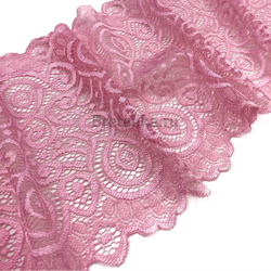 Кружево эластичное розовое 17 см