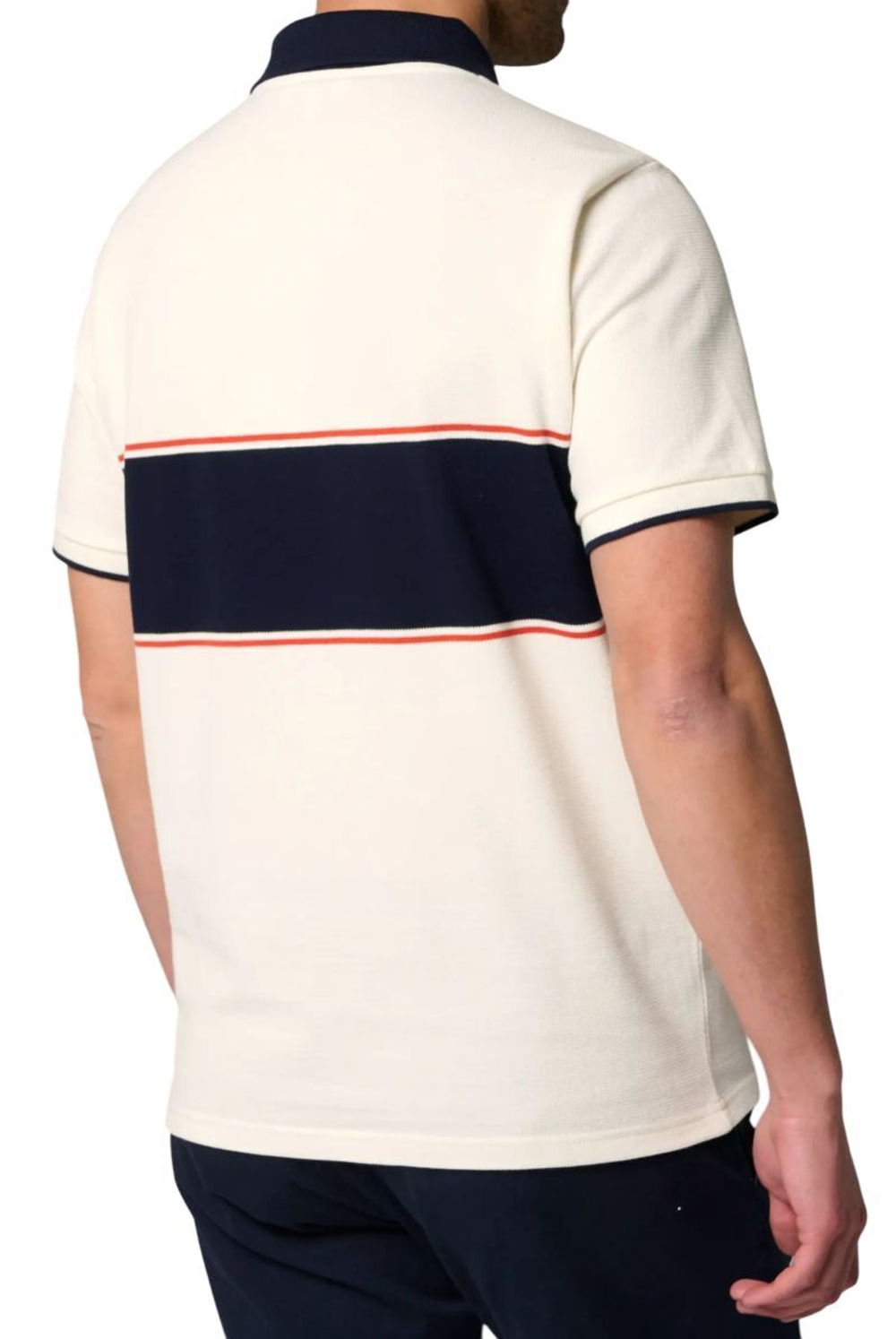 Теннисное поло Roland Garros Heritage Tom Shirt - ecru/navy