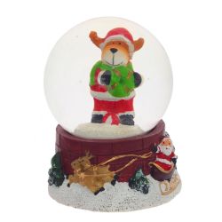 GAEM Фигурка декор в стекл шаре "Дед Мороз/Снеговик/Олень/Санта", D4,5 см, L5 W5 H6 см, 4в.