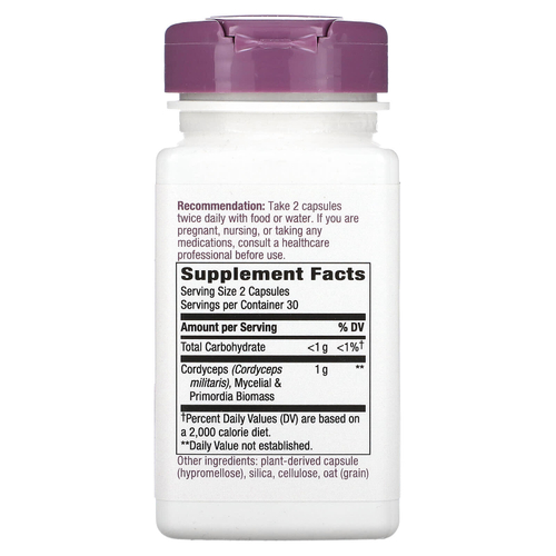 Nature's Way, Кордицепс, 60 веганских капсул (500 мг на капсулу)