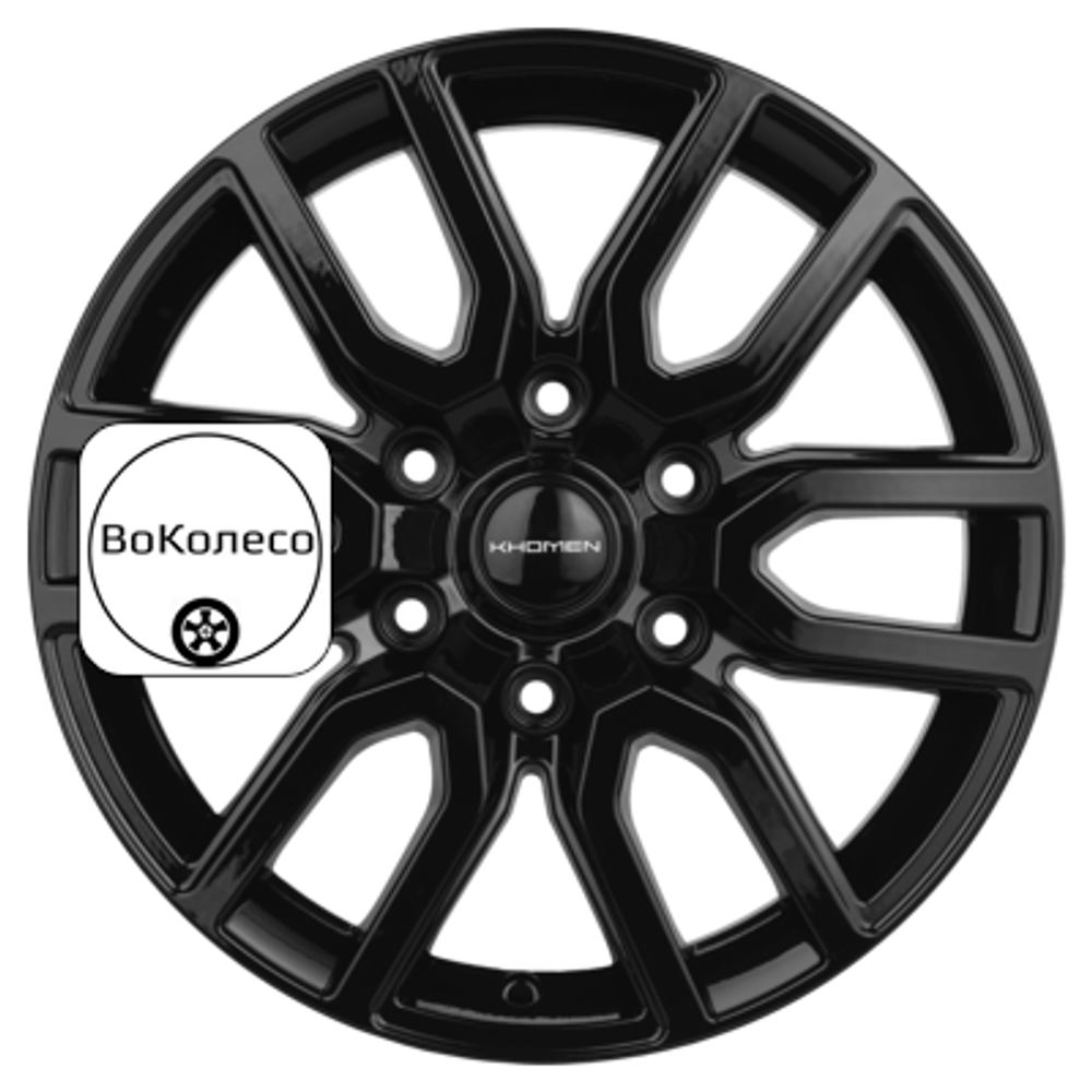 8x17/6x139,7 ET50 D92,5 KHW1723 (Hyundai H-1/Staria) Black Khomen Wheels