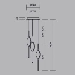 Светильник подвесной светодиодный Maytoni   MOD347PL-L24BS3K