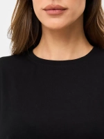 Лонгслив удлиненный оверсайз с разрезами черный