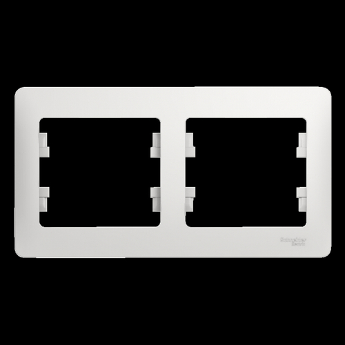 Schneider Electric Glossa Белый Рамка 2-местная горизонтальная IP20 скрытая установка GSL000102