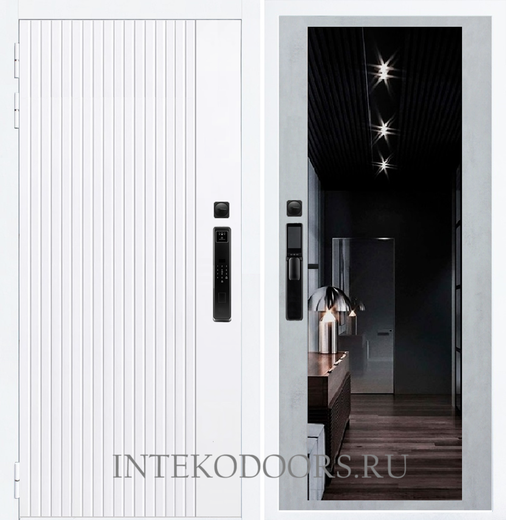 Вертикаль Белая F55 с зеркалом