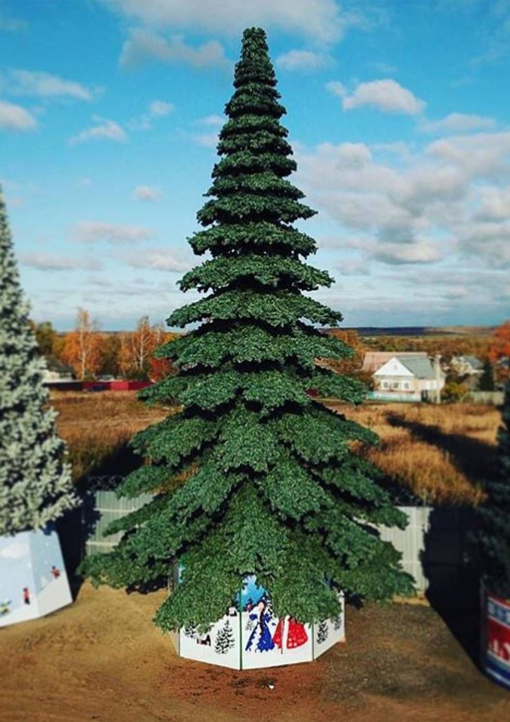 Уличная елка ствольная "Таежная" (пвх) от 11 до 21 м