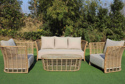 "Валенсия" лаунж-зона из искусственного ротанга, цвет соломенный