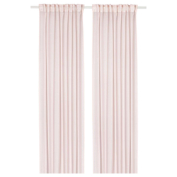 IKEA STENFRÖ  (ИКЕА СТЕНФРÖ)  -  Шторы, 2 шт, на ленте/розовые, 145x300 см